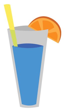 Blue lagoon cocktail のイラスト素材