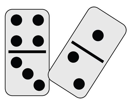 Couple of dominoes のイラスト素材