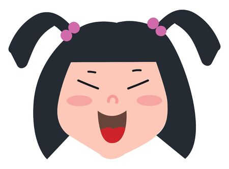Cute little chinese girlのイラスト素材