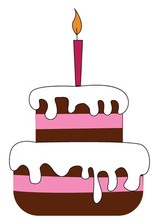 Shades of radiant orchid fondant covering the amazing 2-tiered cake with chocolate drippings and a...