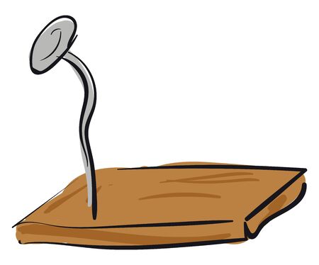 Spike and board hand drawn design, illustration, vector on white background.のイラスト素材