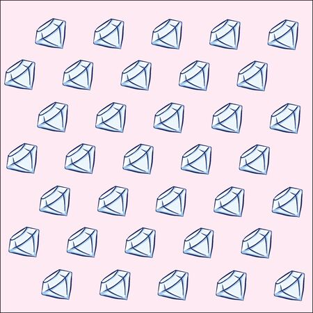 A background in pale pink colour with lot of diamonds on it , vector, color drawing or illustration.