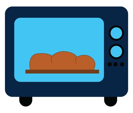 A Blue Colored Smart And Compact Designed Microwave Oven Furnished Microwave Oven Furnished