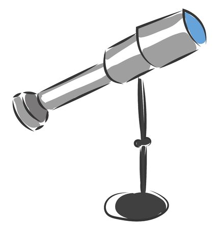 A binocular with a black stand, vector, color drawing or illustration.のイラスト素材