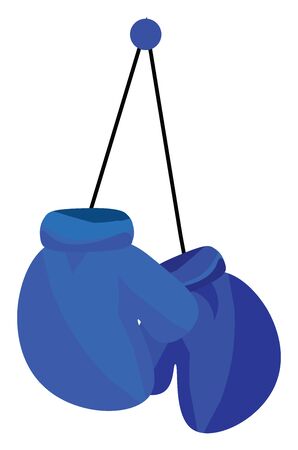It is the gloves used in boxing. Boxing is a sport in which two people fight by hitting each other with their hands wearing gloves., vector, color drawing or illustration.のイラスト素材