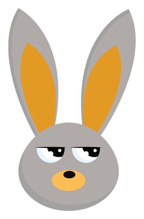 Rabbits are small furry mammals, with long ears, long hind legs, and a short tail., vector, color drawing or illustration.のイラスト素材