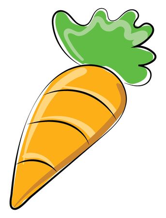 Orange carrot, illustration, vector on white background.のイラスト素材