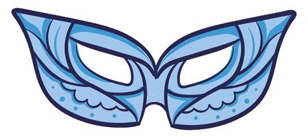 Blue mask, illustration, vector on white background.のイラスト素材
