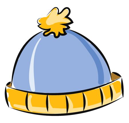 It is a shaped covering of the head worn for warmth, as fashion item., vector, color drawing or illustration.のイラスト素材