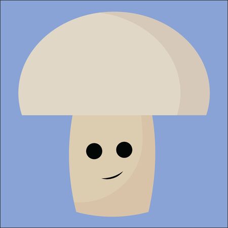 It is an edible mushroom., vector, color drawing or illustration.のイラスト素材