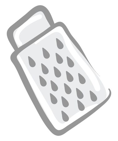 Grater drawing, illustration, vector on white background.のイラスト素材