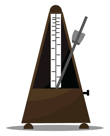 A metronome device that produces sound at regular interval that can be set by the user in beats per minutes, vector, color drawing or illustration.のイラスト素材