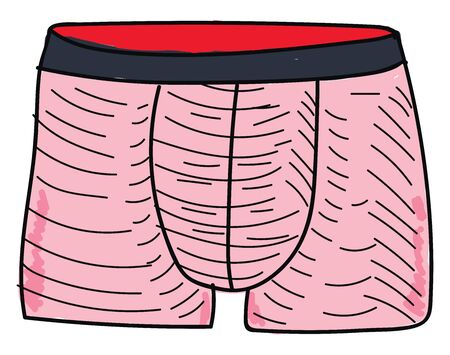 Pink shorts, illustration, vector on white background.のイラスト素材