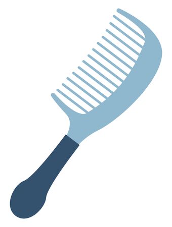 Blue comb, illustration, vector on white background.のイラスト素材