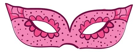 Pink mask, illustration, vector on white background.のイラスト素材
