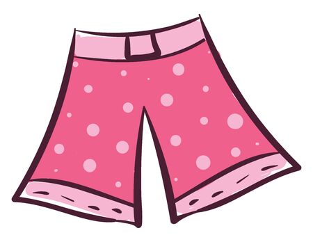 Pink shorts, illustration, vector on white background.のイラスト素材