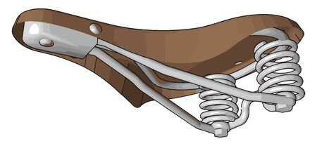 Bike seat, illustration, vector on white background.のイラスト素材