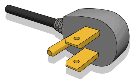 Electrical cable, illustration, vector on white background.
