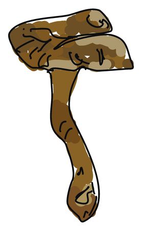 Weird mushroom, illustration, vector on white background.のイラスト素材