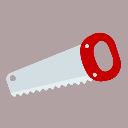 Saw, illustration, vector on white background.のイラスト素材