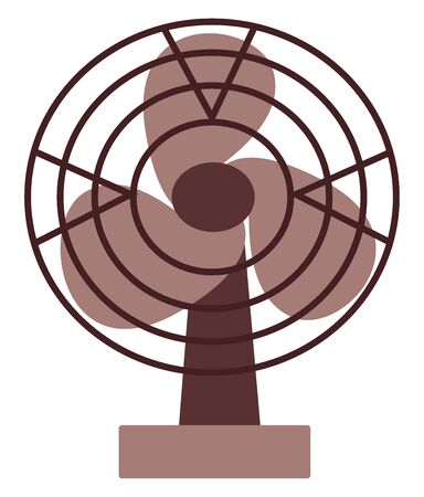 Small fan, illustration, vector on white background.のイラスト素材