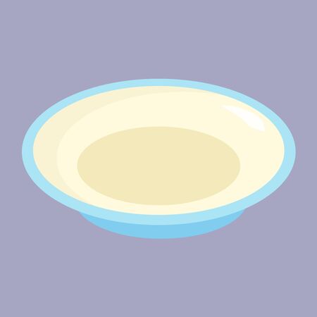 Empty plate, illustration, vector on white background.のイラスト素材