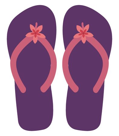 Flat flops, illustration, vector on white background.のイラスト素材