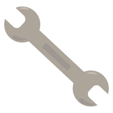 Wrench, illustration, vector on white background.のイラスト素材