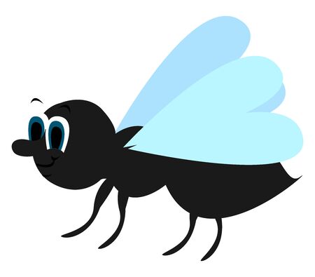 Flying ant, illustration, vector on white background.のイラスト素材