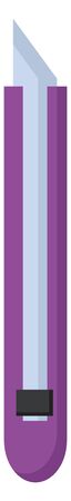 Purple scalpel, illustration, vector on white background.のイラスト素材