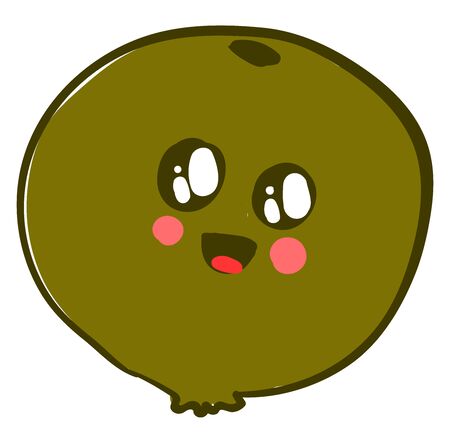 Cute peas, illustration, vector on white background.のイラスト素材