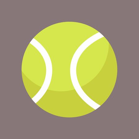 Tennis ball, illustration, vector on white background.のイラスト素材