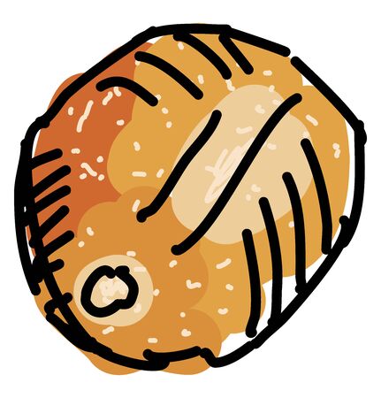 Kumquat, illustration, vector on white background.のイラスト素材