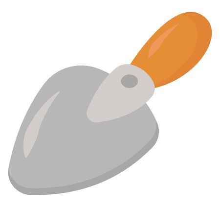 Small trowel, illustration, vector on white background.のイラスト素材