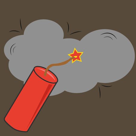 Dinamite, illustration, vector on white background.のイラスト素材