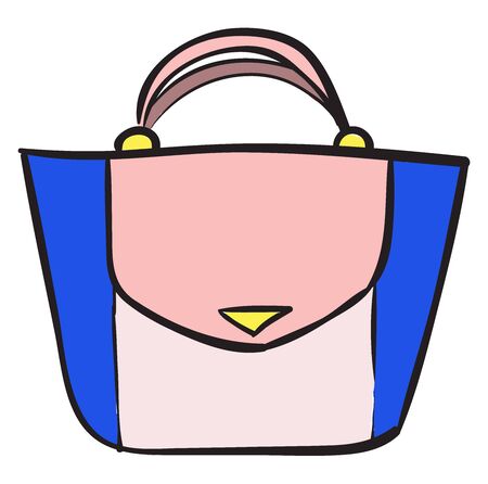 Womans bag, illustration, vector on white background.のイラスト素材
