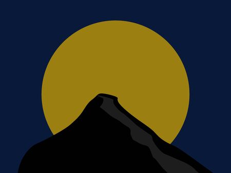 Rock night, illustration, vector on white background.のイラスト素材