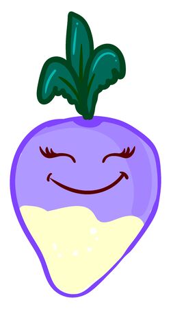 Cute rutabaga, illustration, vector on white background.のイラスト素材