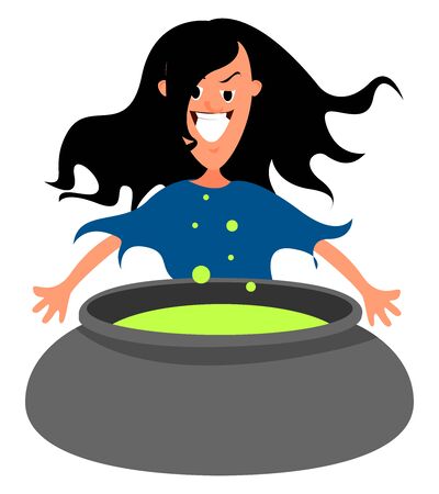 Magic potion, illustration, vector on white background.のイラスト素材