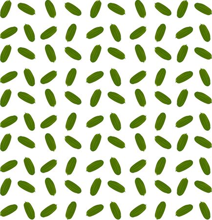Cucumber wallpaper, illustration, vector on white background.のイラスト素材