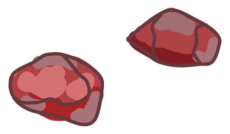 Cubed steak, illustration, vector on white background.のイラスト素材