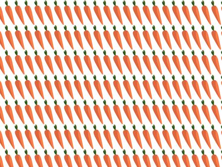 Carrot wallpaper, illustration, vector on white background.のイラスト素材