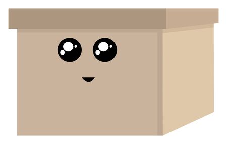 Cute box, illustration, vector on white background.のイラスト素材