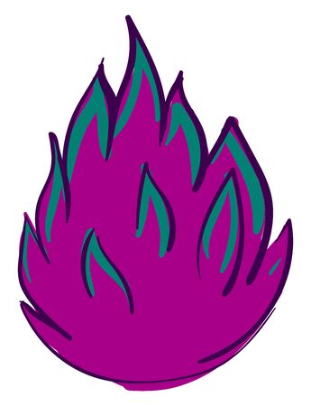Pink fire, illustration, vector on white background.のイラスト素材