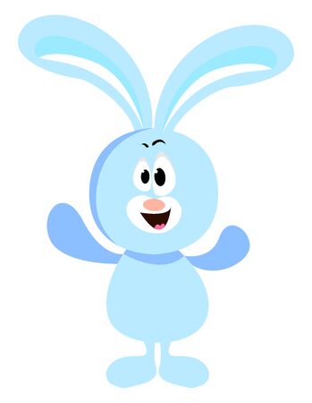 Happy bunny, illustration, vector on white background.のイラスト素材