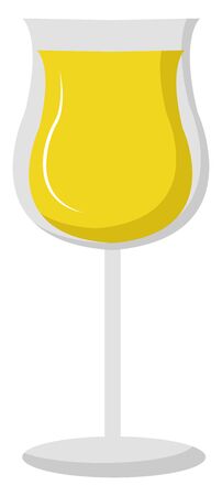 Yellow juice, illustration, vector on white background.のイラスト素材