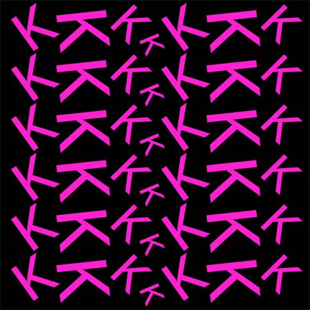 Letter K wallpaper, illustration, vector on white background.のイラスト素材