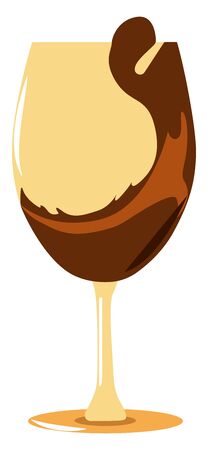 Wine glass, illustration, vector on white background.のイラスト素材