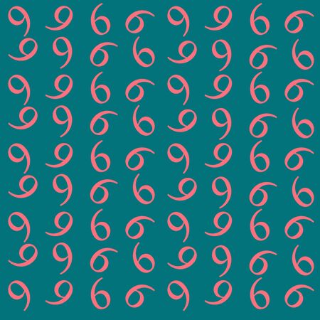 Number 9 wallpaper, illustration, vector on white background.のイラスト素材