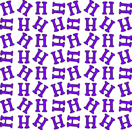 Letter H wallpaper, illustration, vector on white background.のイラスト素材